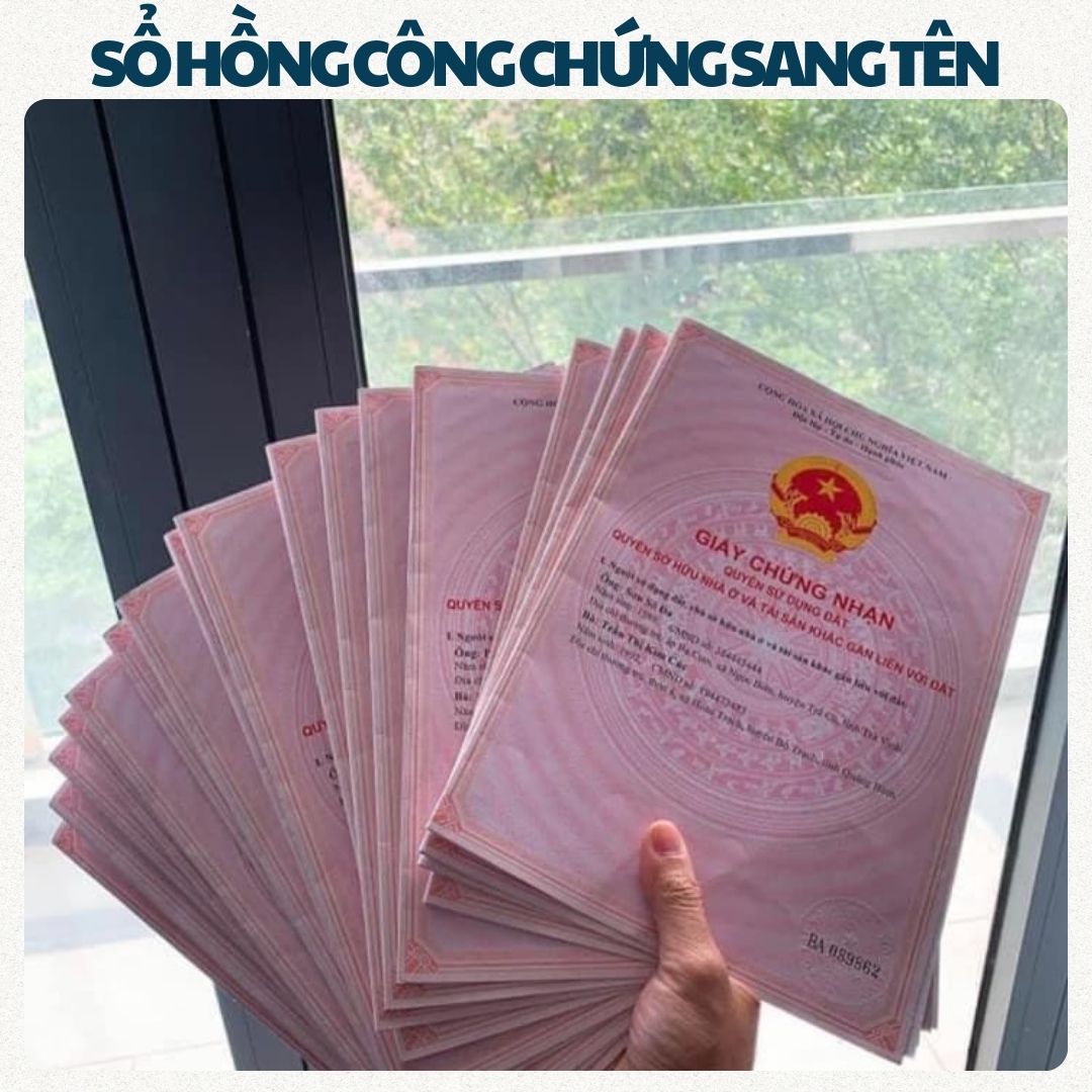 Sổ hồng công chứng sang tên